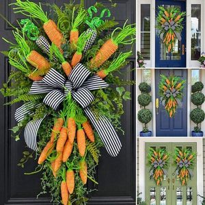 Декоративные цветы искусственный венок Отпускной завод виноградный круг Декор Морковь Пасха для украшения входной двери