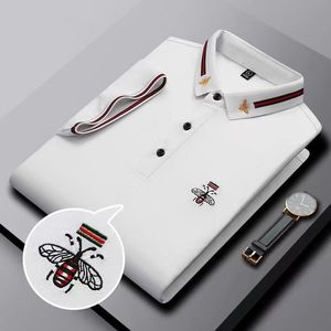 Camisa polo masculina Rajeff de luxo, camiseta polo masculina, camisa de verão bordada High Street Polo, camiseta M-4XL