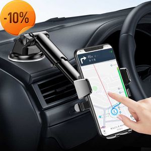 Atacado suporte para celular com trava automática para carro, ventosa telescópica inferior em silicone, saída para ar condicionado, suporte para navegação