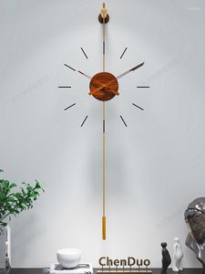 Relógios de parede Relógio de design nórdico Acrílico Luxo Arte Transparente Pêndulo Minimalista Grande Decoração Salon Home Decor Zegar