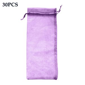 Present Wrap 30st Wine Bag Organza Home Transparent Fine Mesh Party Champagne DrawString Design Present Pouch Bottle Cover Packaging Wrapping 230614