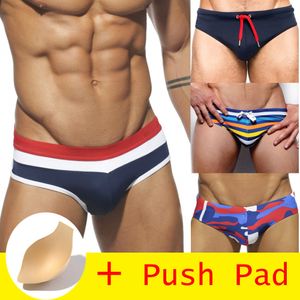 Men's Swimwear HIBUBBLE 17 Styles Swimwear Men Brief With Push Pad Sexy Swimsuit Waterproof Swimming Trunks For Bathing Swim Shorts Sunga 230613