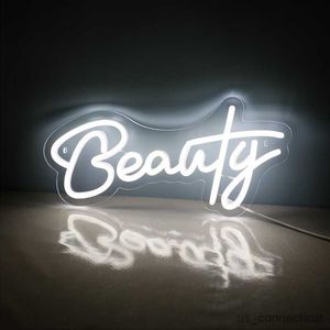 Led Neon Sign Beauty Led Neon Sign Sign Decoration 문신 방 속눈썹 가게 USB 네온 램프 침실 장식 야간 조명 절묘한 선물 R230614