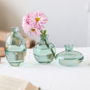 Vase Tabletop Descoration Wholesale Nordic Home Wedding Creative Creativeユニークなミニポットセット装飾ボトルフラワーガラス芽Vase