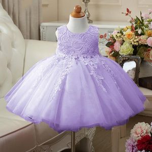 Sukienki dziewczynki 2023 Baby 1. rok Urodziny Urodziny Under -Chrzestna Dziewczyny Dziewczyny Toddler Chrzest Małe koronkowe vestidos