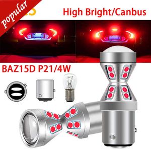 Nuove 2 PZ 1157 BAZ15D P21 / 4W Canbus Error Free Lampadine LED Super Bright Car Stop Lights Rosso Bianco Luci freno Luci retromarcia DRL DC 12V