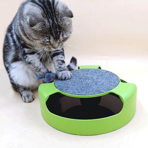 Lustiges Katzen-Haustierspielzeug, Katzenspielzeug, Intelligenz, Triple-Play-Disc, Katzenspielzeug, Maus, Katze, verrückte Mäuse, Disk, interaktives Spielzeug für IQ-Tranning