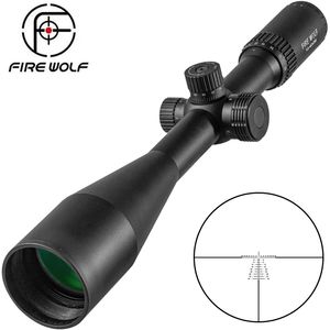 FIRE WOLF 10-40X56 Cannocchiale da puntamento Mirino tattico Fucile reticolo in vetro