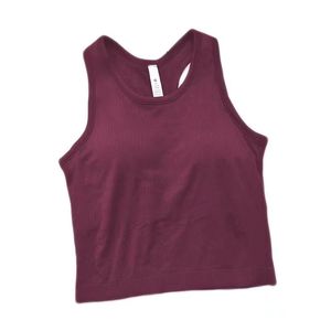 Sport Racerback Fi Crop встроенный в беговой беговой тренажерный зал Slound Spear Dry Dry Tank Sports Tops LL йога наряд 0594