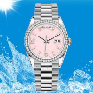 Relógios automáticos femininos com rosto rosa on-line relógio de mão de alta qualidade masculino marca de luxo moda masculina relógios de pulso populares relógios de pulso luminosos à prova d'água dhgate