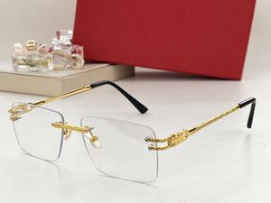 Verkaufsstil-Sonnenbrille Original natürliche schwarz-weiße vertikale Streifen Wasserbüffelhorn randlose Herren- und Damenbrille Unisex mit Box