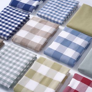Tecido xadrez tecido linho tingido cor sólida para costurar travesseiro sofá toalha de mesa preto e branco grade por metros 230613