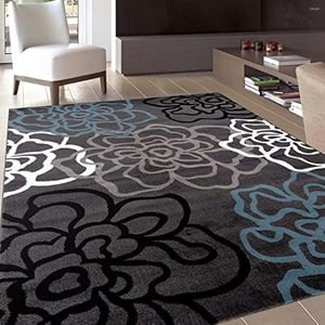 Carpets Contemporary Modern Style Area Rug Floral Abstract Flowers Carpet Office Living Room Bedroom Kitchen Floor Mat Home Deocration