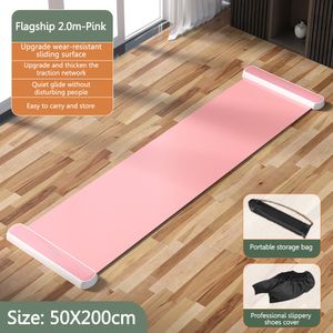 Yoga Mats Leg Core Sliding Blanket Indoor Equipment Fitness Training Board Portable Antiskid Mute Wearable for Ice Hockey Roller Skating 230613