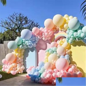 Dekoracja imprezy 189pcs pastel Aron Balon Garland Arch Kit Assorted Rainbow Colour Ballon na urodziny Baby Shower Drop de dhnze