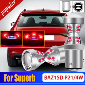 New 2Pcs P21/4W 566 LED Tail Stop Brake Light Bulbs BAZ15d Lamp For Skoda Superb 1.9 2.5 TDI 1.8 T 2.0 2001 2002 2003 2004 2005-2008