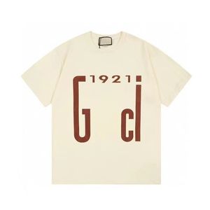 maglietta da uomo camicia di design stampa tecnica manica corta casual felpa traspirante lettera stampata in puro cotone per gli amanti dello stesso abbigliamento S-5XL
