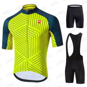 Bisiklet Jersey Setleri Yaz Erkekler Seti Hızlı Kurutma Racing Sport Giyim MTB Bisiklet Formaları Bisiklet Üniforma Ropa De Hombre 230614