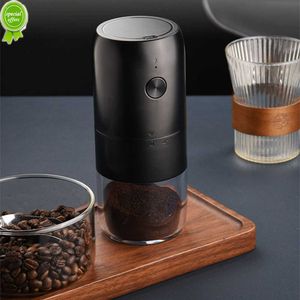 Bärbar kaffekvarnelektrisk USB laddningsbar hem utomhusblandare yrke justerbara kaffebönor slipning för kök