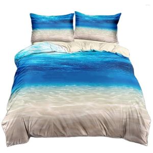 Ensembles de literie maison trois pièces ensemble 1 housse de couette et 2 taies d'oreiller linge de plage King Size Double sans drap