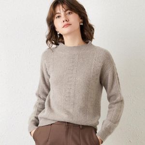 Kadın Sweaters Kış Yünlü Kıllı Örgü Kaşmir Kaşmir Sweater Kalın Daha Sıcak Üstler Kadın Yarasa Knöğüt Gevşek Yuvarlak Boyun F2186