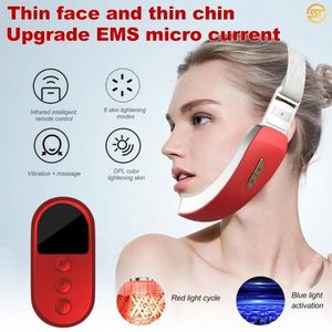 Professionell EMS Electric V Face Machine Beauty Produkt Face Lyftning FÖRSLAG DUBBEL KABLE Borttagning Electric V-Face Shaping Massager