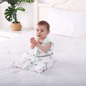 Sovsäckar baby super mjuk ärmlös muslin bomull nyfödda barn swaddle småbarn pyjamas