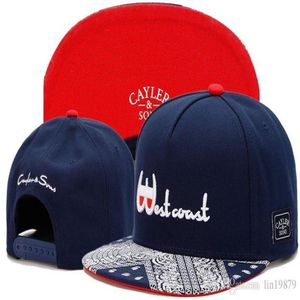 Cayler oğulları batı sahil kaju çiçek brim beyzbol şapkaları hip hop erkek kadınlar başlık moda gorras erkekler spor damla snapback h89654332288