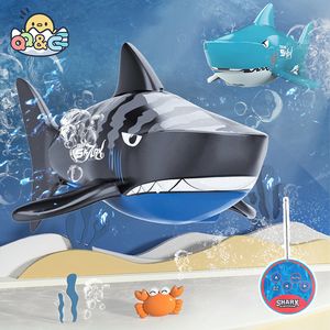 Electricrc Animals Funny RC Shark Toy Remote Control Animals Robots Bath Tub Pool Electrics For Kids Boys Children Cool Stuff Sharks Submarine 230613