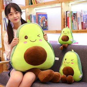 30 cm urocze miękkie nadziewane awokado owocowe pluszowe zabawkowe kreskówka Plant Awokado Plush Doll Boy Girl Anti-Stress Pad Plack Prezent