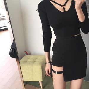 Röcke 2023 Koreanische Stil Schwarz Hüfte Unregelmäßige Micro Mini Rock Sommer Mode Saia Hohe Taille Faldas Mujer