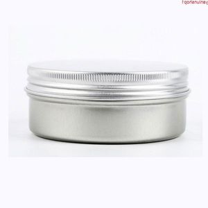 Barattolo di crema cosmetica di fascia alta da 150 ml Strumento vuoto per la cura della pelle in alluminio Splendida lozione per vaso di cera Barattolo di latta Scatola di metallo ricaricabile 50 pezzi alta quantità Rbfjq