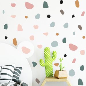 Adesivo da parete con pietre colorate Adesivo murale fai-da-te creativo individuale Stile conciso nordico Soggiorno Camera da letto Decorazione frigorifero