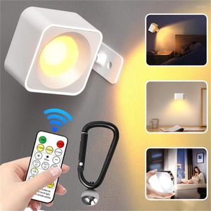 Wandleuchte Tragbare LED-USB-wiederaufladbare quadratische Licht-Touch-Sensor-Fernbedienung dimmbar für Camping-Schlafzimmer