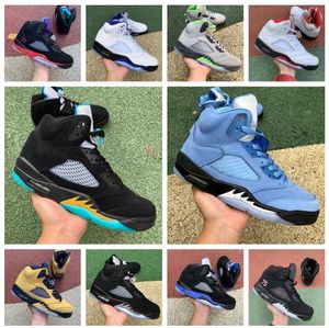 Men Jumpman 5 5S Dark Concord Sail White Stealth Racer Blue Gore Tex Black Cement Metallic Raging Bull Red Safety Orange Shoes Size 5 5.5 6.5 8.5 9.5 10.5 11.5 12.5 13.5