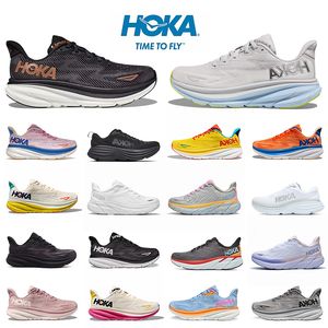 Hoka Bondi 8 Clifton 9 Tênis de corrida Runner Hokas Shoe Womens Carbon x2 Triple Black White Light Blue Sports Designer Trainers Lifestyle Shock Absorption 36-45