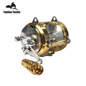 Baitcasting makaraları balık tutma jigging tekne makarası 30W 50W 80W Max Drag Match ile Büyük Oyun 2 Hızlı TROLING TUTLAR TUNA 230613