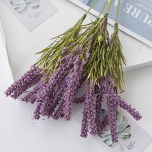 Dried Flowers Rime Artificial Flower Foam Lavender Wedding Home Decoration Bouquet Room Garden Table Arrangement Fake Plants