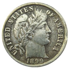 US 1899 P/S/O Barber Dime versilberte Kopiermünzen