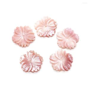 Colares com Pingente Concha Rosa Natural Flor Esculpida 20-25mm Faça Charme Colar Feminino Elegante Brincos Faça Você Mesmo Moda Jóias Acessórios
