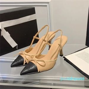 2023-Dress 신발 디자이너 샌들 하이힐 여름 여성 포인트 패션 싱글 신발