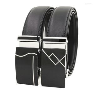 Belts LannyQveen Casual Genuine Leather Belt Men's Automatic Buckle Cowhide For Men High Quality