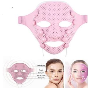 Massaggiatore per il viso Maschera in silicone Sollevamento elettrico a forma di V Dimagrante Antirughe Dispositivo per la terapia EMS Macchina per la bellezza 230613