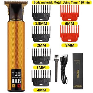 Hårtrimmer Sale USB Electric Hair Clipper Trimmer allt i ett guldlätt huvud Laddningsbart hår Clipper Oil Head Hairving Mark Razor 230613