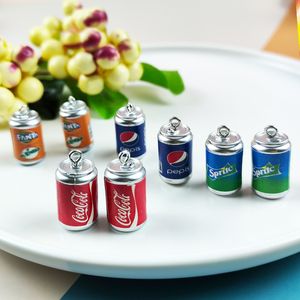 Charms 24X12Mm Cute Drink Cans Resin 3D Beverage Bottle Pendants For Jewelry Making Keychain Floating Diy Craft Drop Delivery Smtpe