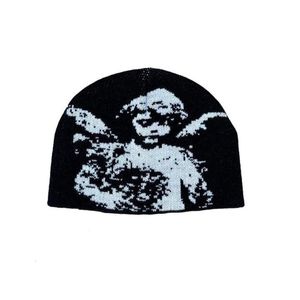 Gorro/boné de caveira moda chapéu de inverno de malha para mulheres leve dobrável manter quente chapéus de ciclismo à prova de vento Y2K gorros chapéu acessório de rua goth 230614