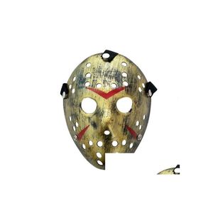 Party Masks Masquerade för Adts Jason Voorhees Skl Facemask Paintball 13th Horror Movie Mask Scary Halloween Costume Cosplay Festiva Dhnqt