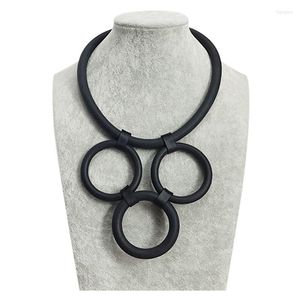 Chains YD&YDBZ Rubber Leather Ring Pendant Necklace For Women Designer Handmade Clothing Night Party Choker Jewelry