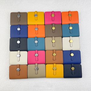 New 5A quality Women's Card Holder Fashion Fold Cowhide Leather Men Women Luxury Business Wallets Short Coin Purse 0510