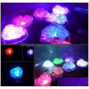 Led Rave Toy High Quality Flash Love Ice Cube Wateractived Light Put Into Water Drink Matically For Party Wedding Bars Christmas Dro Dh0Xw